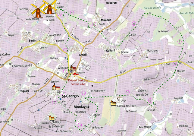 carte balade st-émilion