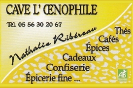 logo l'oenophile cave épicerie fine Nathalie Ribereau Gironde