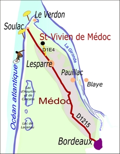 Carte  du Medoc ST-VIVIEN - La cave de Lulud