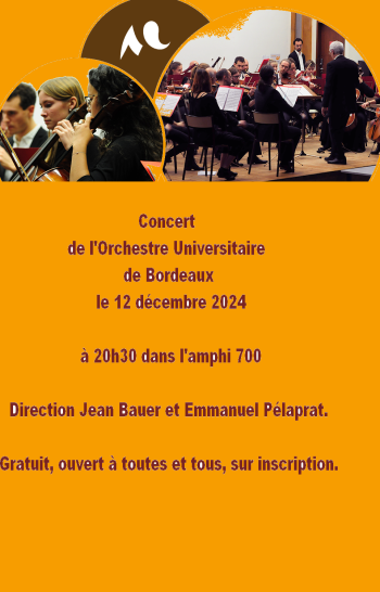 Affiche Concert de l'orchestre universitaire de Bordeaux 2024
