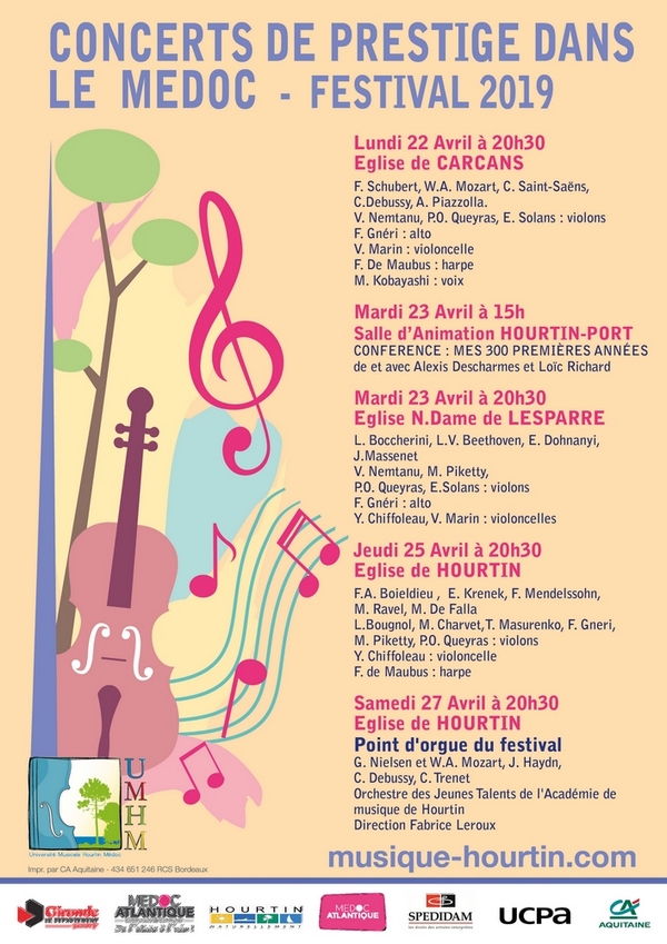Festival de musique  - Concerts de Prestige dans le Médoc 2019