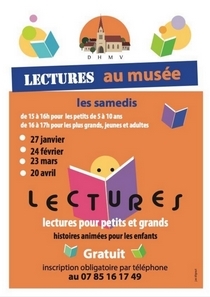 Affiche lectures-au-musee Hourtin 2024