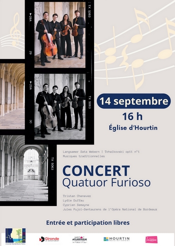 Affiche Concert Quatuor Furioso 2025