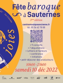 Affiche Fête baroque à Sauternes 2022