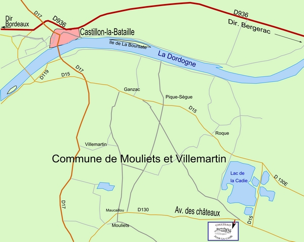 Carte Tour La Cadie - Bordeaux supérieur, moelleux